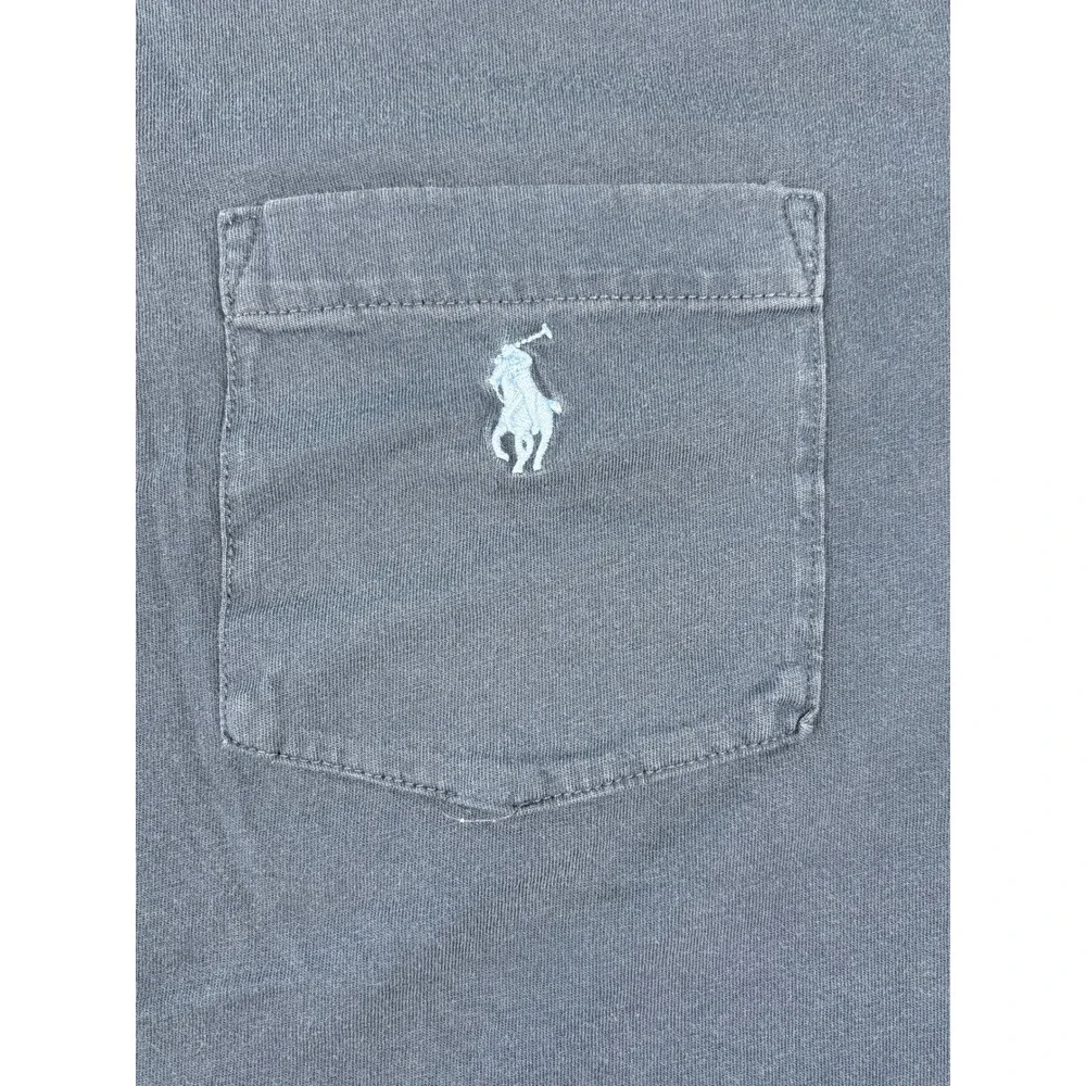 Polo Ralph Lauren Mens XL Blue Classic Fit Cotton Jersey Pocket Polo Shirt
